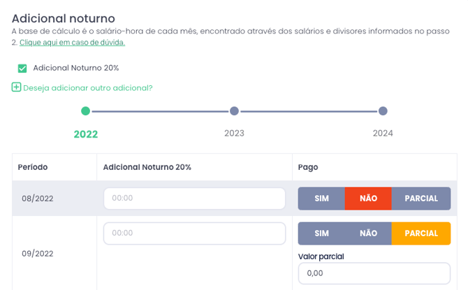 adicional noturno